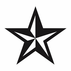 Fototapeta premium Black and White Star Icon
