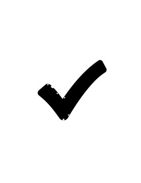 Black Checkmark Symbol Mark Icon.