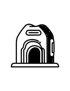 Simple illustration of a kiln.
