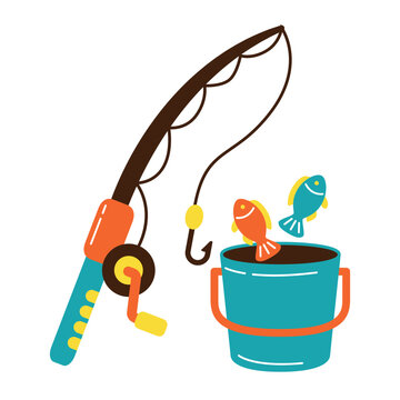 Fishing Rod Icon Design. Vector Design