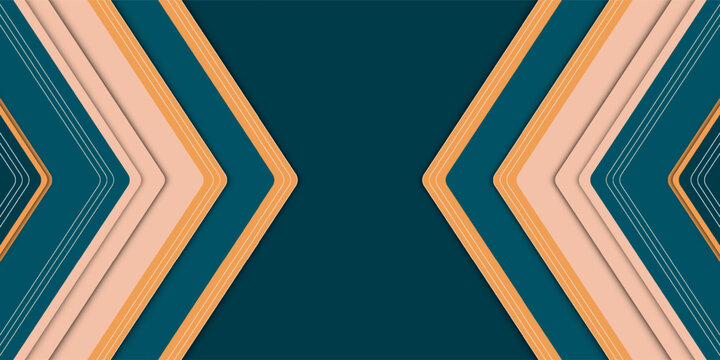 Abstract Geometric Design With Parallelogram Shapes in Teal and Orange Tones. iilustration