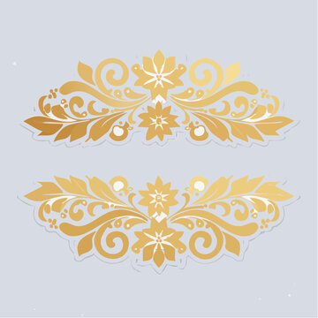 Golden Floral Ornaments
