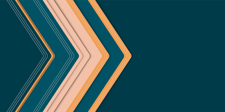 Abstract Geometric Design With Parallelogram Shapes in Teal and Orange Tones EPS10