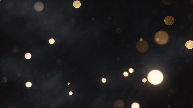 Abstract glowing orbs in dark space