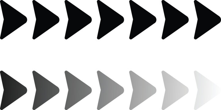 Fading arrows sequence Vector