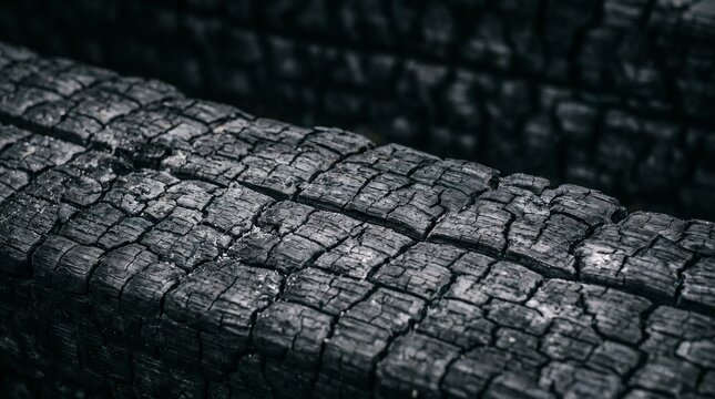 Close-up Abstract Backgrounds of Charred Wood Texture