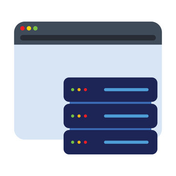Web Server Icon Design. Vector Desain