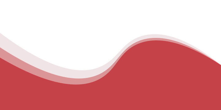 Red Wave on White Background
