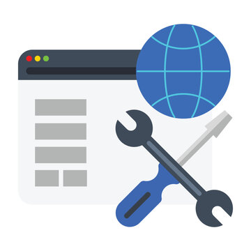 Website maintenance icon design. Vector Desain