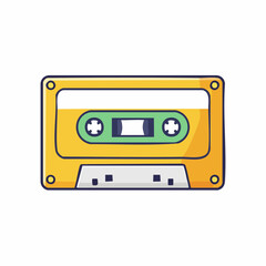 Obraz premium Retro Cassette Tape Illustration