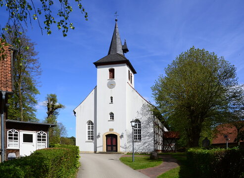 Historical Fabian Sebastian Church in the Village S&uuml;lze, Lower Saxony