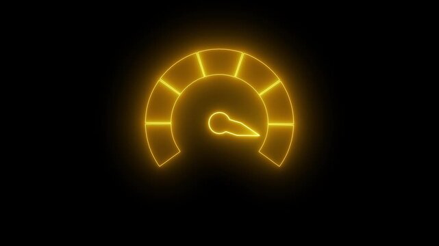 Dynamic vertical speed animation with a colorful meter black  background