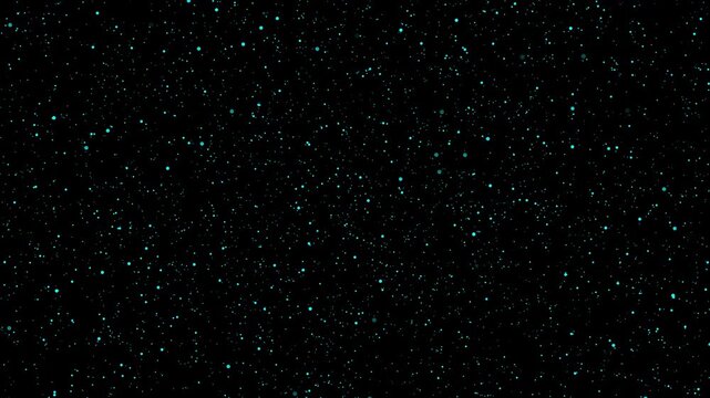 dark blue background with scattered glowing teal particles resembling falling stars Perfect for cosmic designs futuristic artwork space themes Christmas and New Year celebrations