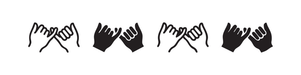 Fototapeta premium Pinky Promise Hands Icon for Trust and Friendship