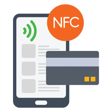 Mobile NFC icon design. Vector Design