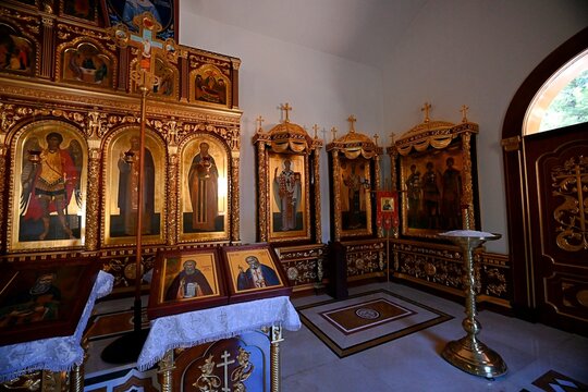 Interior of a Russian Orthodox Church in Altea, Spain,
April 30,2026