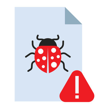 Bug report icon design. Vector Design
