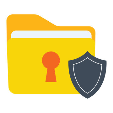 Folder security icon design. Vector Design