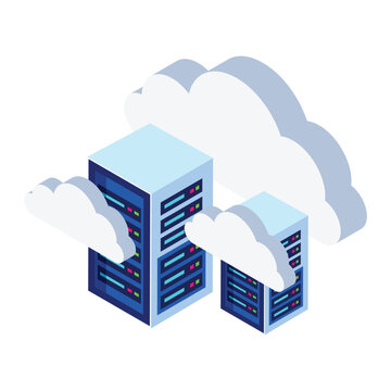 Cloud server icon design. Vector Design