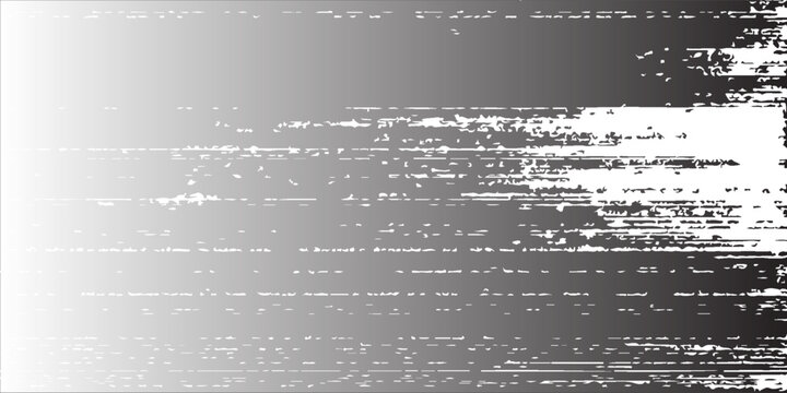 Abstract Grayscale Glitch and Static Noise Background With Horizontal TV Signal Distortion Texture