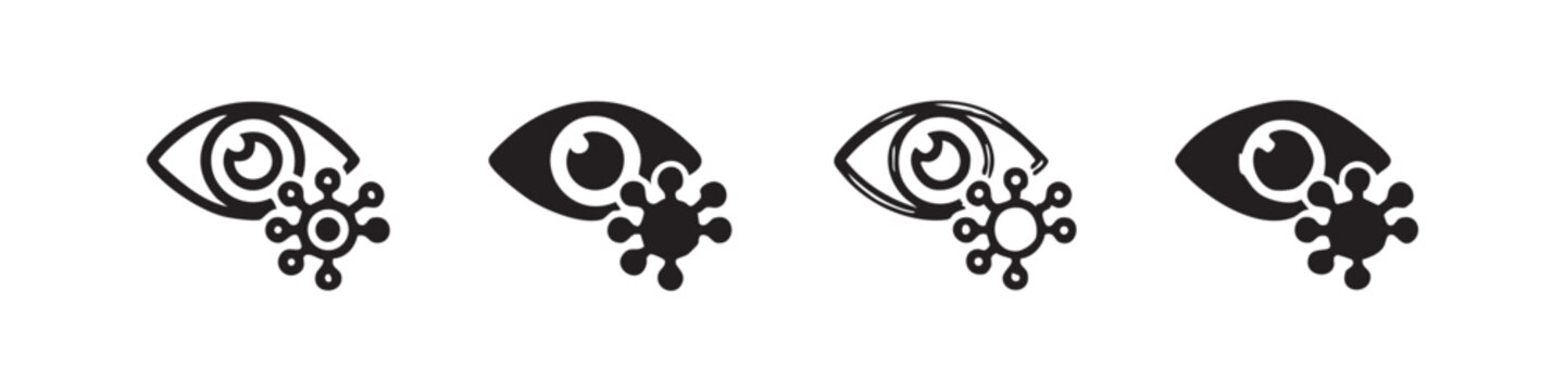 Eye Infection and Virus Icon Set