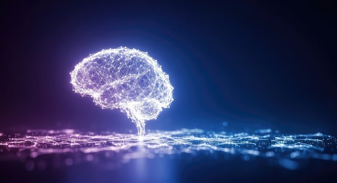 A glowing abstract background suggesting creativity, breakthrough ideas, and mental clarity in a digital space, thinking, motivation, simple
