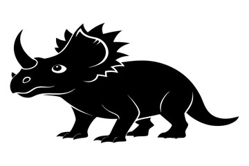 triceratops silhouette vector, triceratops black symbol  © Silhouette Studio