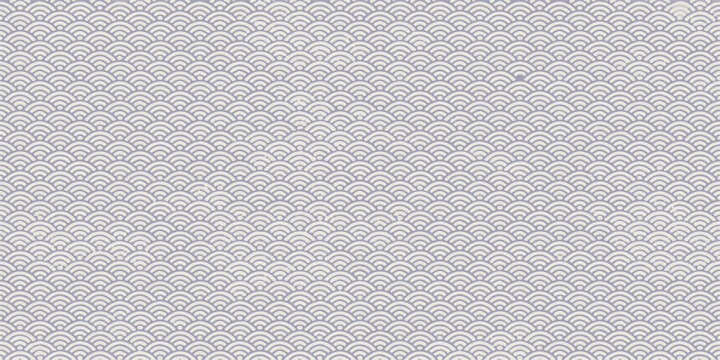 Seamless pattern of light purple Japanese wave motifs