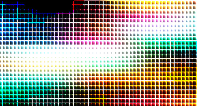 gradient square grid with colorful blocks
