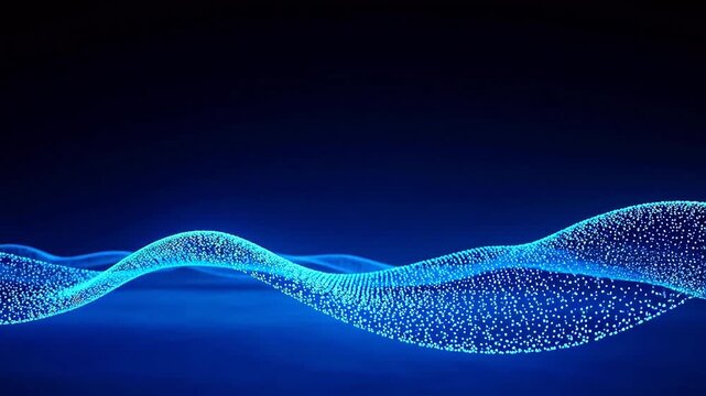 Blue glowing wave pattern