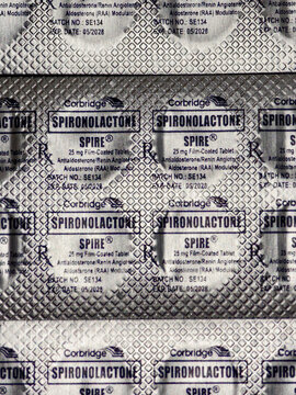Spironolactone Spire 25 mg diuretic aldosterone antagonist used to treat hypertension edema and heart failure