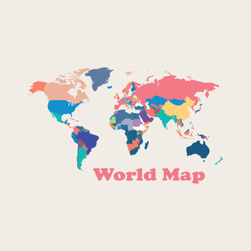 mapa mundi paises logo icon vector .