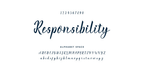 Fototapeta premium signature Font Calligraphy Logotype Script Brush Font Type Font lettering handwritten. vector illustration