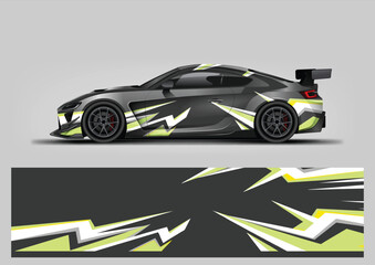 car livery graphic vector. abstract background design for vehicle vinyl wrap © Lancar