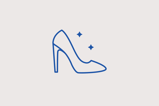 Classic stiletto pumps line icon for professional office wear and formal occasions. Sophisticated vector illustration for luxury shoe brands and corporate dress code blogs.