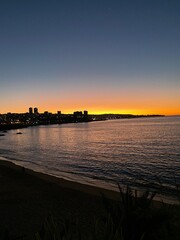 Naklejka premium sunset at the beach