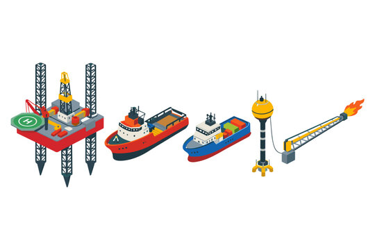 Offshore Oil Rig and Vessels