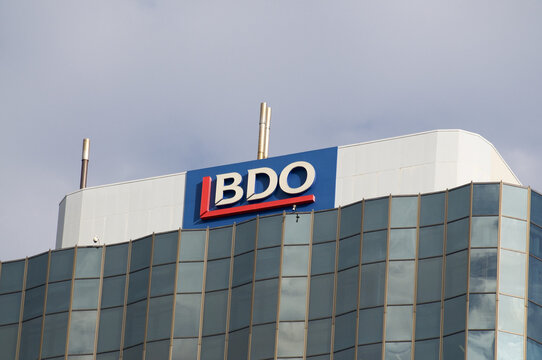 BDO company sign logo at building exterior in Brisbane, Australia