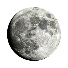 Naklejka premium Full moon in a clear night sky