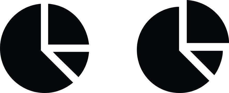 Pie chart divided into sectors showing data division analysis and proportional representation concept.