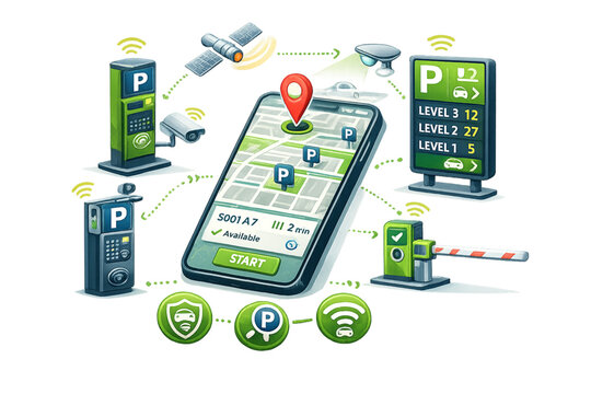 smart parking system, parking app interface, ui ux design, mobile app ui, dashboard design, smart city technology, parking management, user interface, user experience, digital dashboard, parking avail