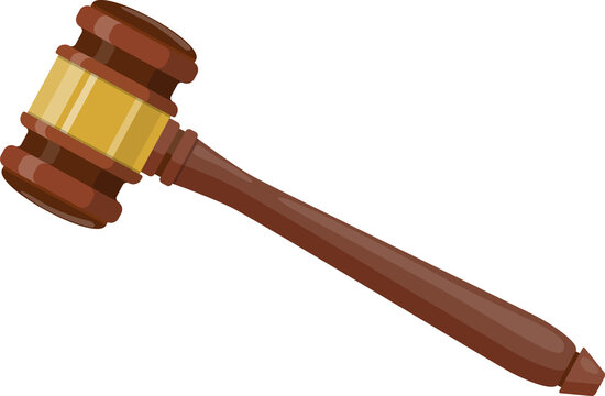Wooden judge ceremonial hammer