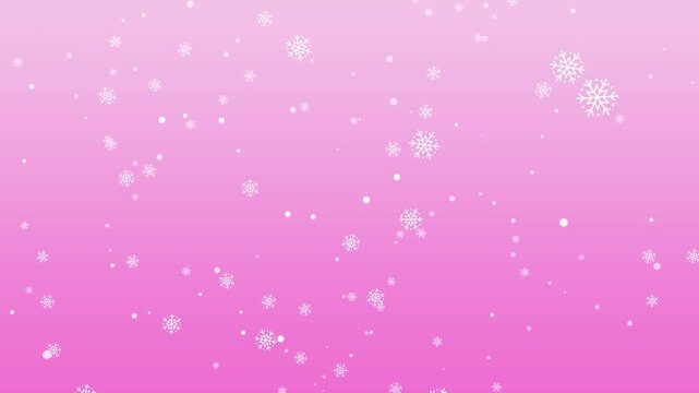 エフェクト 雪が降る ビンク色