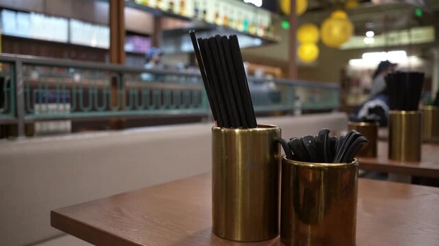 Old Fashioned Chopstick Holder, Chopsticks combined in storage.
