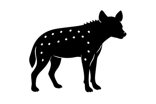 hyena silhouette vector, hyena icon vector illustration
