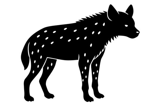 hyena silhouette vector, hyena icon vector illustration