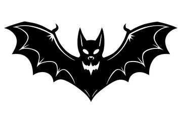 Naklejka premium Halloween bat icon vector, Halloween bat vector illustration, bat icon black symbol 