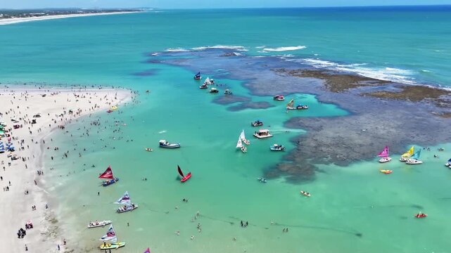 Praia de Porto de Galinhas, em Pernambuco, Brasil