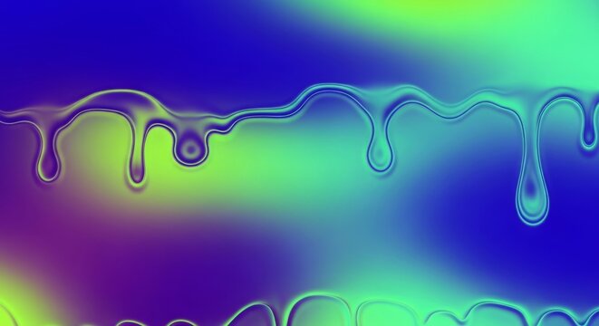Vibrant abstract background with liquid neon drips and multi colored gradient flow.