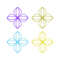 Fototapeta premium Luxury Ornamental Mandala Massage Ayurveda Spa Resort Logo isolated on White